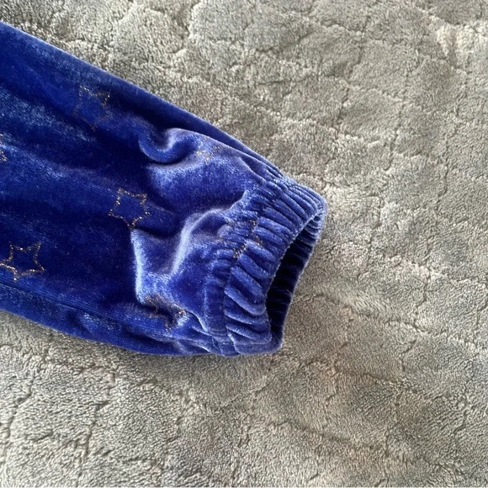 Girls Wonder Woman Velour‎ Star Dress Blue Long Sleeve Size 7
